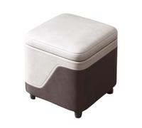 ZJTHY Otomanos de poliéster con Marco de Madera con Estilo de pie Cuadrado otomano con Patas Pouf otomana de Relleno Compacto 11.8in