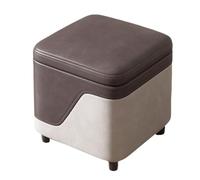 ZJTHY Otomanos de poliéster con Marco de Madera con Estilo de pie Cuadrado otomano con Patas Pouf otomana de Relleno Compacto 11.8in