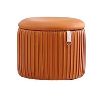 ZJTHY Otomanos de poliéster con Marco de Madera Pouf Moderna Otomana Tocador Resistente Taburete de Almacenamiento Compacto Otomano