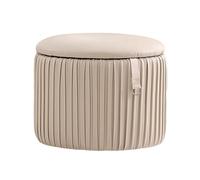 ZJTHY Otomanos de poliéster con Marco de Madera Pouf Moderna Otomana Tocador Resistente Taburete de Almacenamiento Compacto Otomano