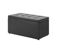 ZJTHY PU otomanos con Marco de Madera Heces de Espuma de Alta resiliencia Banco de Dormitorio Resistente con otomano Rectangular de Almacenamiento