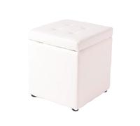 ZJTHY PU otomanos con Taburete de Almacenamiento de Marco de Madera