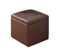 ZJTHY PU otomanos con Taburete de Almacenamiento de Marco de Madera