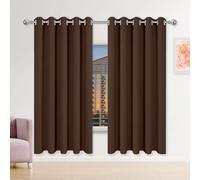 ZJUNLI Cortinas Salon 170 x 110 cm Cortinas Aislantes Frio y Calor Salon Modernas 1 Piezas para La Sala de Estar, marrón