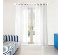 ZJUNLI Cortinas Salon 220 x 310 cm Translucido Visillos Salon Paneles Suaves para Ventanas Sala para Niños Sala Cuarto Baño, Blanco