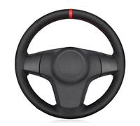 ZJWHDSKF Funda de Volante de Cuero Artificial Negro Suave para Chevrolet Niva 2009-2017 (3 radios) para Vauxhall Corsa (D) para Opel Corsa (D).