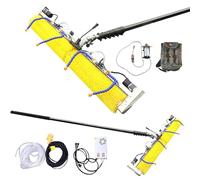 ZJXANMZ Cepillo de Limpieza para Paneles solares con Mango telescópico y Tubo de alimentación de Agua para un Mantenimiento eficiente.