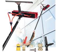 ZJXANMZ Kit de Barra telescópica para Limpieza de Ventanas: Cepillo Extensible de 9 m y Manguera para Paneles solares y Ventanas de Gran Alcance Limpieza profesion
