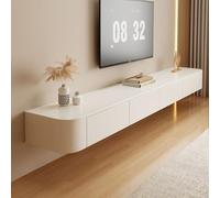 ZJXANMZ Mueble de TV Flotante Moderno de 120 cm - Elegante Consola Multimedia de Pared para Sala de Estar y Dormitorio, Centro de Entretenimiento Space-Sing, Mueble de TV Blanco