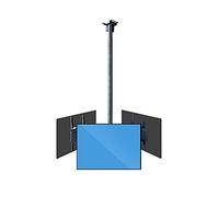 ZJXANMZ Soporte de Techo para TV de 32" a 75" Soporte de Acero Ajustable con inclinación y rotación Soporte para TV de Triple Pantalla Máx. 400 x 400 mm Uso Comercial Solución de