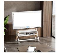 ZJXANMZ Soporte de TV portátil con Ruedas para Comedor, para Pantallas LED y LCD de 49 a 75 Pulgadas, Altura Ajustable con Ruedas, Soporte para TV para el hogar (Blanco)