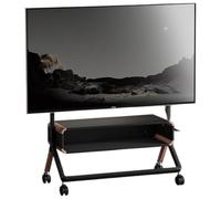 ZJXANMZ Soporte de TV portátil con Ruedas para Comedor, para Pantallas LED y LCD de 49 a 75 Pulgadas, Altura Ajustable con Ruedas, Soporte para TV para el hogar (Negro)