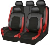 zjxcnb 9 Piezas Coche Cuero Funda Asiento para Toyota Proace City Verso LWB 2020-2025, Juegos Cubreasientos Delanteros Traseros Funda Interior Accesorios,A/Red