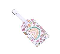 ZJXHPO Etiquetas para equipaje de terapia del habla arcoíris que todos merecen una terapia del habla de voz, etiquetas para bolsas de viaje, regalo de agradecimiento SLP (SLP LT)