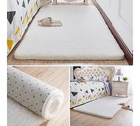 ZJXSNEH Alfombra Esponjosa NóRdica para Dormitorio Sala De Estar De Gran TamañO Apartadera Suave Antideslizante Alfombras para NiñOs para HabitacióN-Blanco 60x140cm