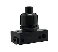 zjxxdz Empotrable Interruptor Negro Pulsador ON-OFF 250 V 2 A