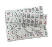 ZJXYM American Mahjong Tile Set, 166 azulejos blancos con dos dados, juego de azulejos Mahjong para cuatro jugadores, (1.2 x 0.9 x 0.51 pulgadas)