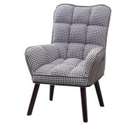 ZJYIGOWL Poltrona con Gambe In Legno Poltroncine In Pelle Silla De Oficina per Soggiorno Poltroncine Imbottite con Cuscino Spesso per Camera Da Letto, Ufficio, Sala D'attesa(Gray A)