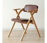 ZJYIGOWL Sillas Plegables para Comedor Silla Plegable De Madera con Respaldo Y Asiento Acolchados, Estructura De Madera Resistente Sillón Sin Montaje para Salón Y Cocina(A)