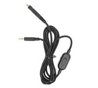 Zjythocyber Cable de audio para auriculares con control de volumen y silencio para micrófono, para PC373D GSP350 GSP500 GSP600, cable auxiliar trenzado de OFC de 2 m para auricular