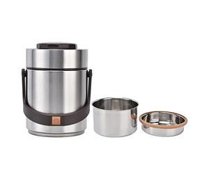 Zjythocyber Contenedor de almuerzo con aislamiento al vacío de acero inoxidable de 1500 ml, tarro térmico para alimentos con diseño de doble pared al vacío, a prueba de fugas para ad