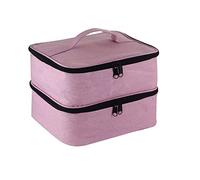 Zjyufy Estuche de tocador, organizador de esmalte de uñas, suministros de tecnología de uñas con capacidad para 30 botellas (0.5 onzas líquidas) para lámpara de uñas de manicura, estuche de