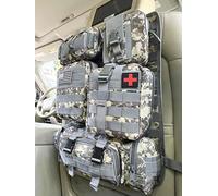 Zjyufy Organizador de respaldo universal para asiento de coche, con 5 bolsas Molle desmontables para camiones, bolsas de asiento de coche, accesorios de almacenamiento indispensables