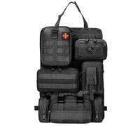 Zjyufy Organizador de respaldo universal para asiento de coche, con 5 bolsas Molle desmontables para camiones, bolsas de asiento de coche, accesorios de almacenamiento indispensables