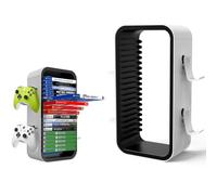 Zjyufy Soporte de almacenamiento para PS5 /PS4/Xbox/Nintendo Torre de almacenamiento vertical Soporte de juegos Almacena hasta 18 juegos Disco 4 Switch Controller