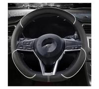 ZJYZYQ Cubre Volante para Nissan para X-Trail para Qashqai para Rogue para Deporte para Rogue 2017 2018 2019 2020 2021 Protector para Volante de Coche Tipo D Cubre Volante Coche(White)