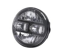 ZJYZYQ Faro Delantero Moto para Sportster 1200 883 para Street 500 750 12V DRL Motor 5-3/4 "proyector Faro Redondo Motocicleta 5,75 Pulgadas LED Faro(Black)