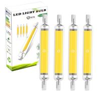 ZJZG R7S LED 78mm Regulables, Bombilla R7S LED 78mm 10W COB Equivalente 100w Lámpara Halógena, Bombillas LED R7S Blanco Natural 4500K, 1000LM, iluminación de haz de 360 °, 4 Pack
