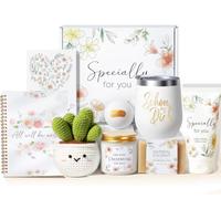 ZJZG Set de regalo de bienestar para mujer, 9 piezas con vaso de acero inoxidable de 40 oz