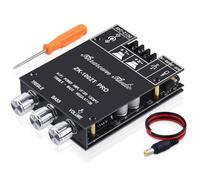 ZK-1002T - Tarjeta de amplificador Bluetooth 5.0 2.0 200W HiFi subwoofer con control de agudos y graves entradas BT y AUX, DC 9-24V 2.0 Channel Stereo AMP Module para altavoces DIY,