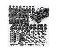 Zk-22 Pcs/set Military Building Blocks Series Black Special Police And Off-road Vehicle Set Small Particles Assembled Minifigure Toy