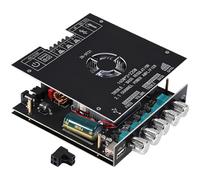 ZK-HT21 TDA7498E - Amplificador de potencia de 2.1 canales con salida de 160 W x 2 + 220 W, amplificador de audio estéreo para el hogar para altavoces de bricolaje, control de graves agudos, 5.7 x 5.0