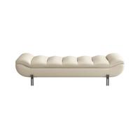 ZKALQECNF Banco de Pie de Cama Banco de Noche Ligero de Lujo for el hogar, Banco de Ropa de Alta Gama for Dormitorio Principal, Banco de sofá Largo Banco de Dormitorio(Beige)