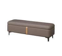 ZKALQECNF Banco de Pie de Cama Banco for Cambiar Zapatos, Ligero, Lujoso, con Almacenamiento, for sofá Largo, Rectangular, for Cama, con Taburete, Banco con Almacenamiento Banco de Dormitorio(Bruin)