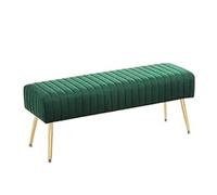 ZKALQECNF Banco de Pie de Cama Banco otomano de Terciopelo, Moderno Banco tapizado for Dormitorio, reposapiés, Banco de Interior for Entrada y Sala de Estar. Banco de Dormitorio(Green)