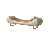 ZKALQECNF Banco de Pie de Cama Taburete de Lujo Ligero for Cama, Chaise Longue, Banco de Cama, sofá pequeño for Sala de Estar, reposapiés, Banco for Zapatos Banco de Dormitorio(Off-White)