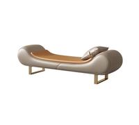 ZKALQECNF Banco de Pie de Cama Taburete de Lujo Ligero for Cama, Chaise Longue, Banco de Cama, sofá pequeño for Sala de Estar, reposapiés, Banco for Zapatos Banco de Dormitorio(Milk Coffee)