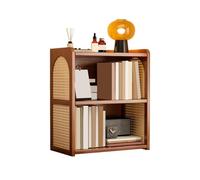 ZKALQECNF Biblioteca Estante de bambú Retro encimera Multiusos con Estante Almacenamiento for el hogar Tejido ratán plástico