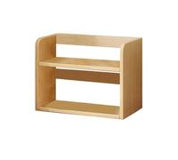 ZKALQECNF Biblioteca Estante de Mesa Madera Simple Doble Capa, Estante Almacenamiento for el hogar