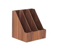ZKALQECNF Biblioteca Estante Vertical de Escritorio A4 for Almacenamiento Archivos, estantería Minimalista Madera con Tres Compartimentos