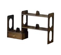 ZKALQECNF Biblioteca Estantería de Escritorio Extensible, Estante Organizador bambú con cajones, for Suministros Libros Oficina, Accesorios, exhibición Almacenamiento(L72xW20xH50 cm)