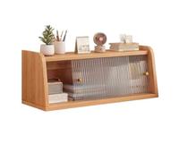 ZKALQECNF Biblioteca Estantería de Escritorio Tablero Artificial Trapezoidal, con Estante exhibición Organizador Puerta corrediza plástico, for Almacenamiento Libros Oficina en casa(L76xW17xH25.5 cm)