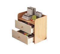 ZKALQECNF Biblioteca Estantería de Escritorio, Tablero Densidad, gabinete Organizador Doble cajón for Suministros Oficina y hogar