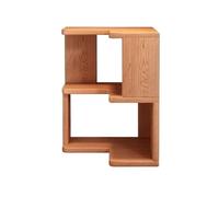 ZKALQECNF Biblioteca Estantería de Madera Esquina for el hogar, Estante Almacenamiento Estilo Simple Mesa Tres Capas(Pequeño)