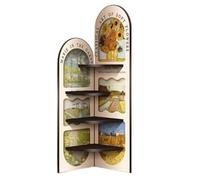 ZKALQECNF Biblioteca Gabinete de Esquina Retro francés, sofá Sala Estar, gabinete Triangular pie, estantería(Pequeño)