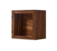 ZKALQECNF Biblioteca Hogar de Madera del Estante la Sola celda Socorro Vintage con el Almacenamiento Puerta gabinete acrílico